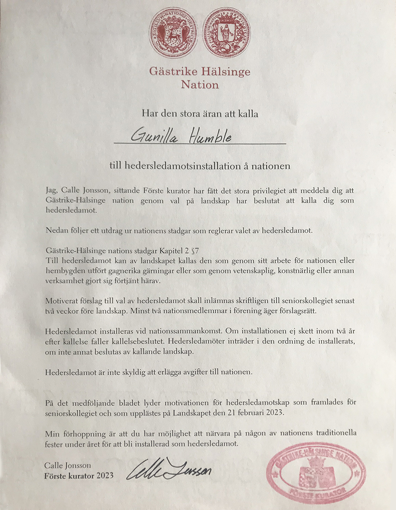 Beslutsbrev dräkter