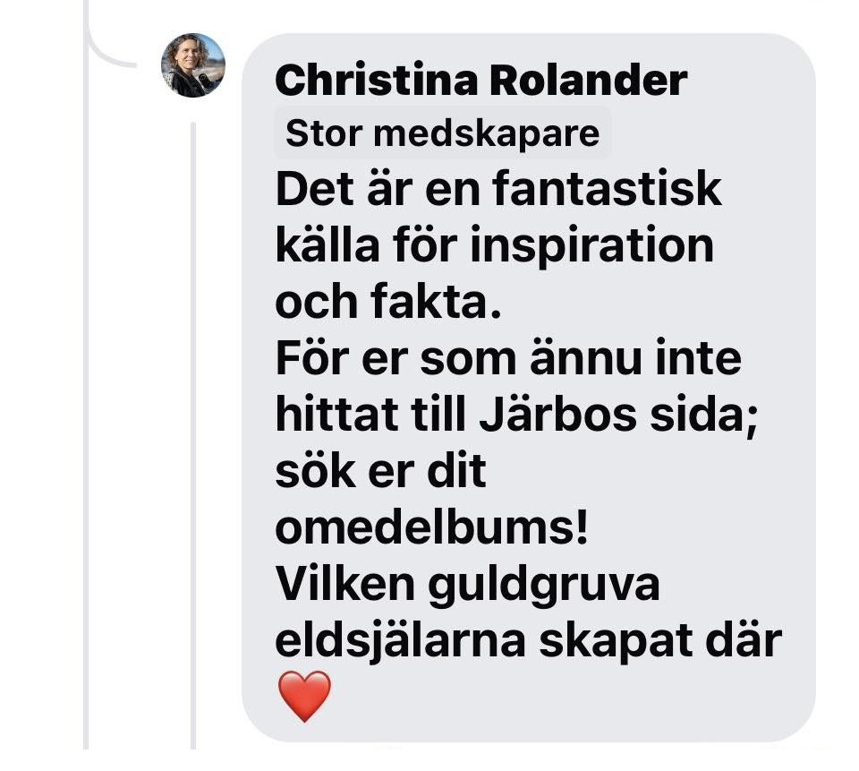Facebookinlägg Christina Rolander