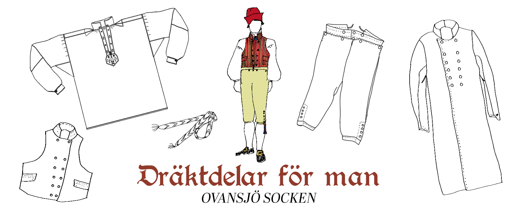 Dräktdelar för man